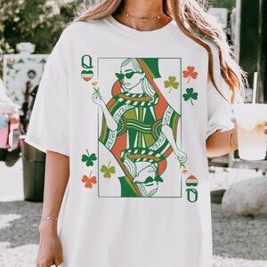 Irish Queen Shirt, St Patricks Day, Hearts T Shirt, Shamrock Shirts